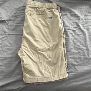 RVCA Men's Flat Front Chino Shorts in Light Khaki